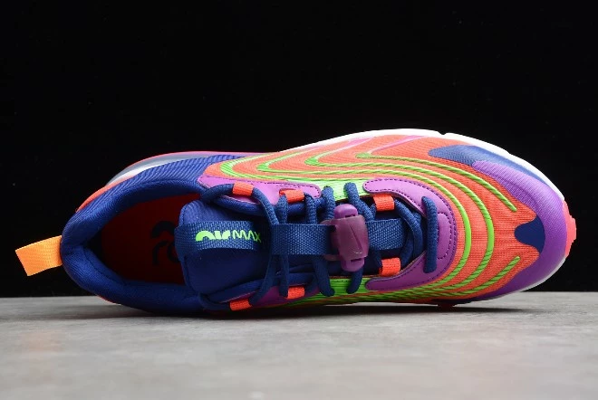 2020 Nike Air Max 270 React ENG Raspberry Ripple Laser Crimson Laser Orange CD0113 600 - Image 3