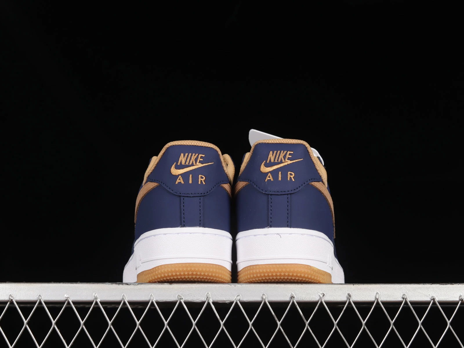 Nike Air Force 1 07 Low Denim Blue Brown White Gold DD1259-400 - Image 3