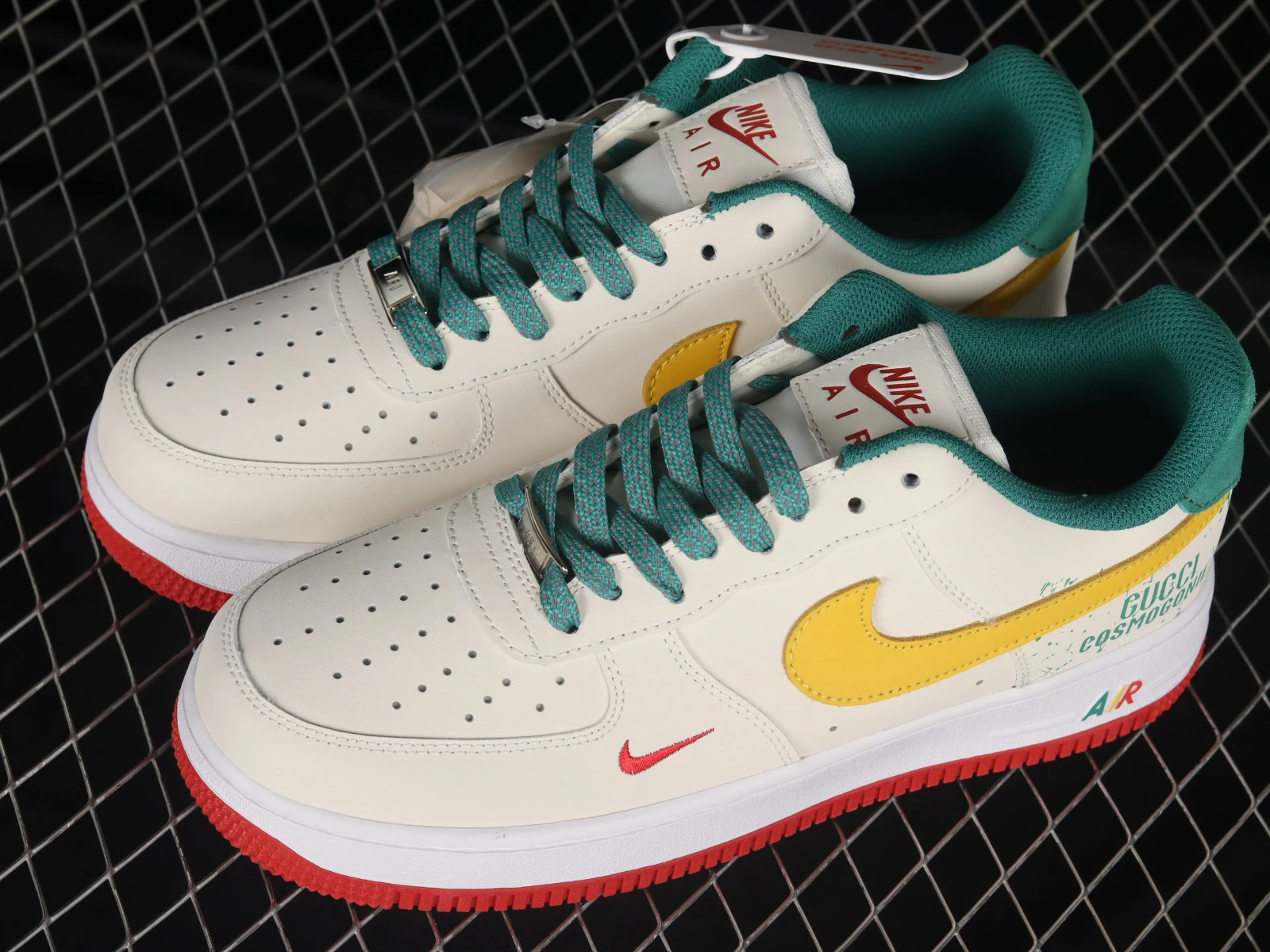 Nike Air Force 1 07 Low Green Gold White Red HX123-002 - Image 5