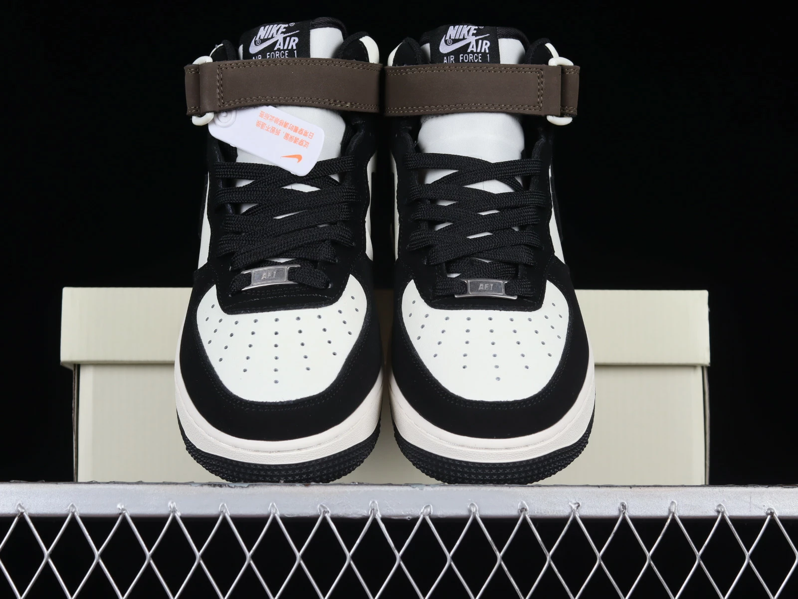 Nike Air Force 1 07 Mid Mocha Black White GH5696-023 - Image 2