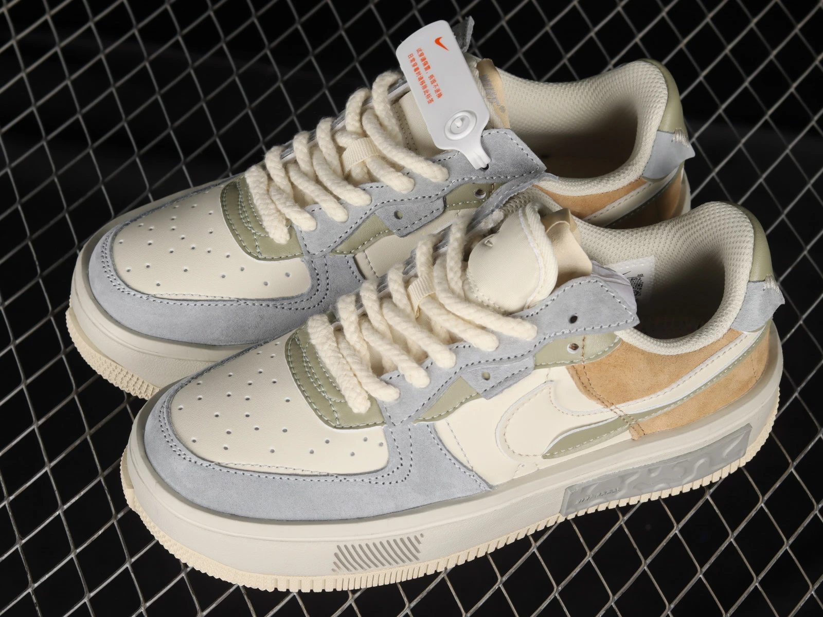 Nike Air Force 1 Fontanka Off White Grey Green CW6688-802 - Image 5