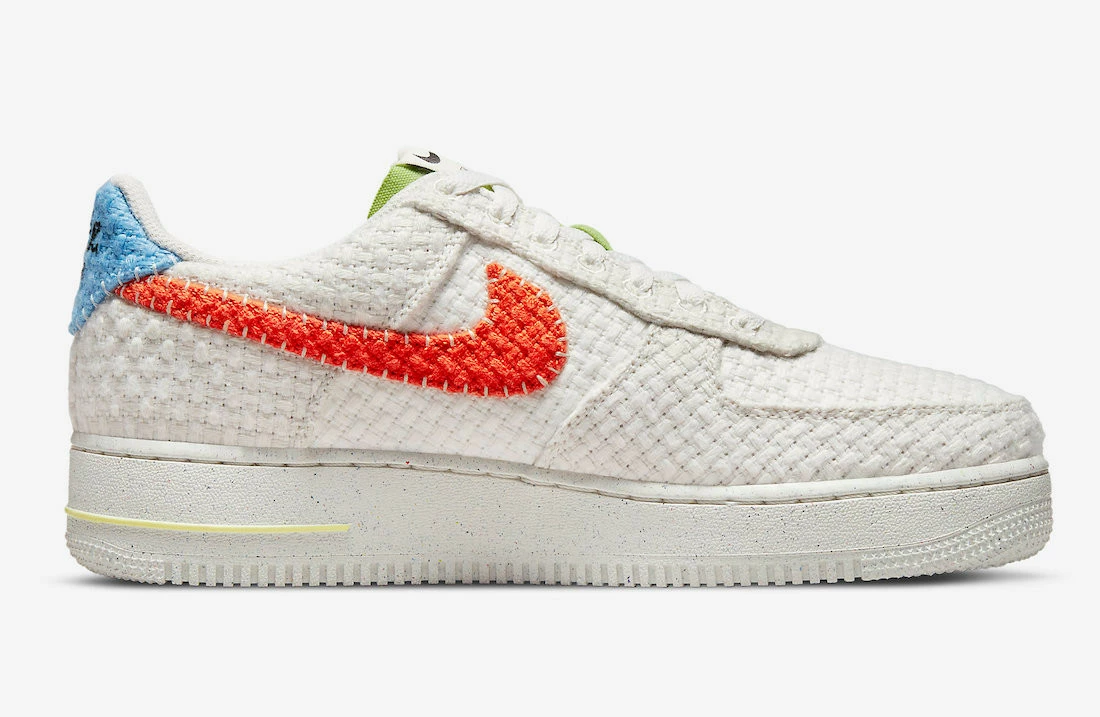 Nike Air Force 1 Hemp White Sail University Blue Orange DV2112-001 - Image 2