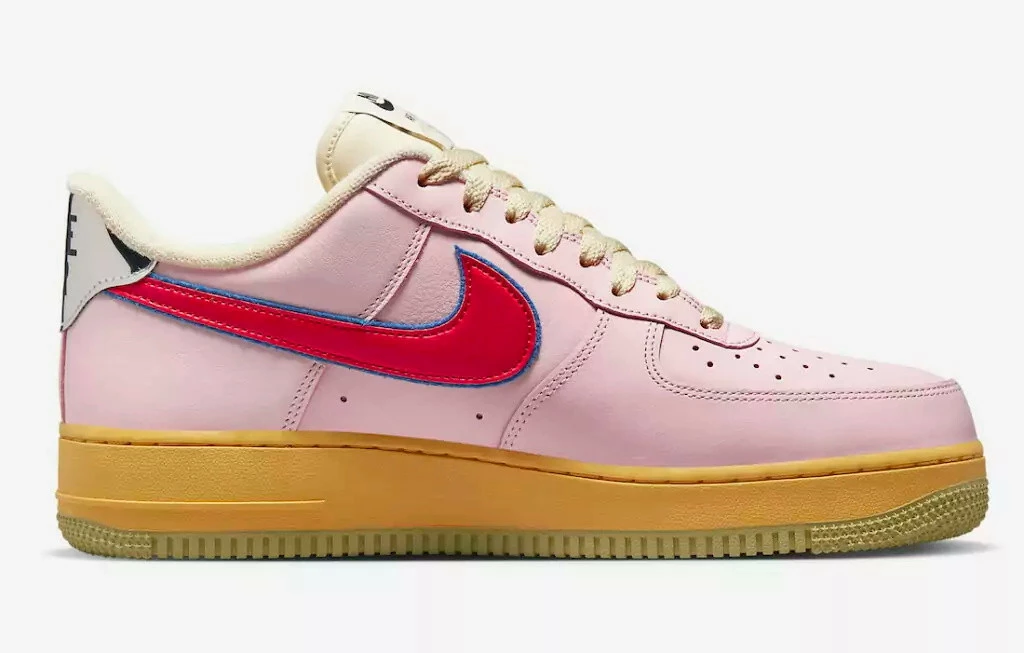 Nike Air Force 1 Low 07 Feel Free Lets Talk Pink Tan Orange Blue DX2667-600 - Image 2