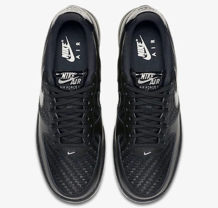 Nike Air Force 1 Low 07 LV8 Black Woven Summit White 718152-010 - Image 3