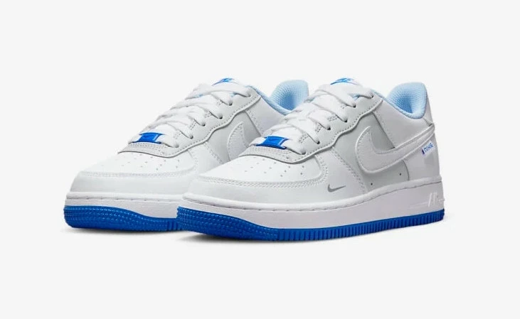 Nike Air Force 1 Low GS White Grey Blue FB1844-111