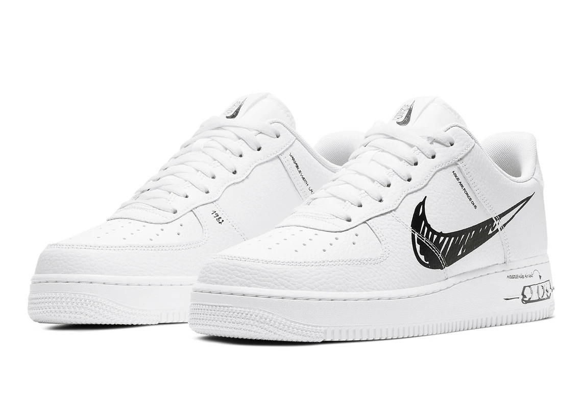 Nike Air Force 1 Low Sketch White Royal Black CW7581-002