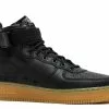 Nike Air Force 1 Sf Af1 Mid Light Black Gum Brown 917753-003