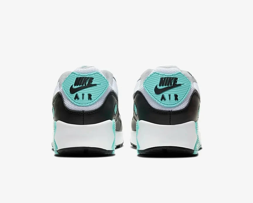 Nike Air Max 90 White Particle Grey Hyper Turquoise Black CD0881-100 - Image 4