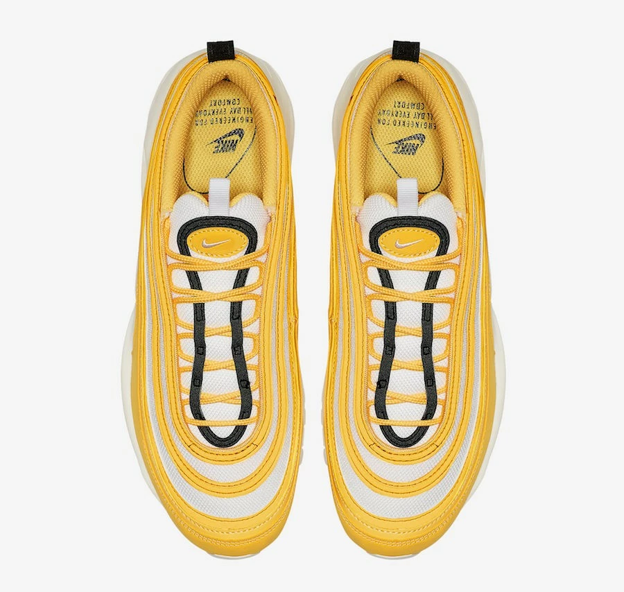 Nike Air Max 97 Womens White Yellow Black 921733-703 - Image 3