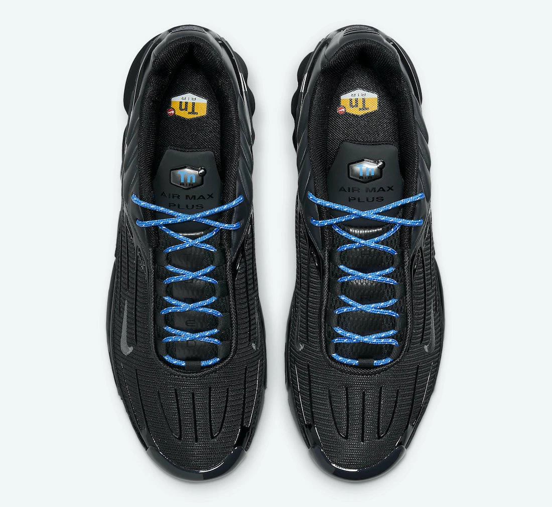 Nike Air Max Plus 3 III Triple Black Blue Running Shoes DH3984-001 - Image 2