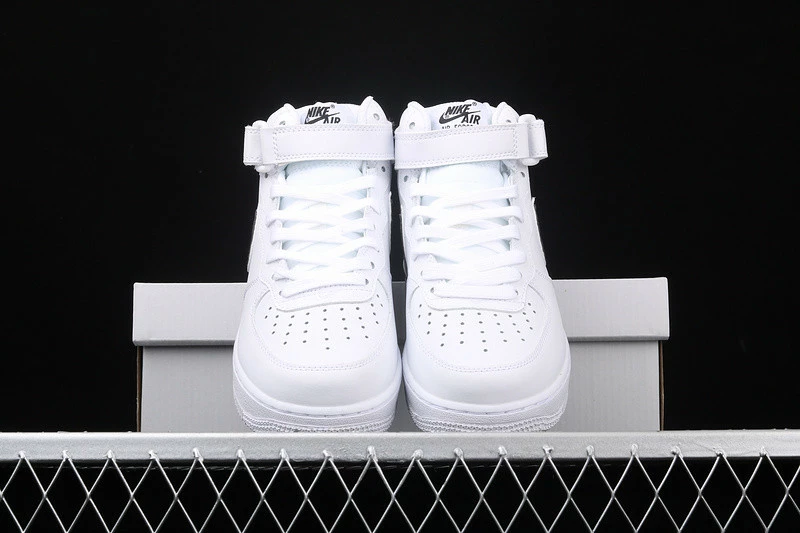Nike Wmns Air Force 1'07 Mid White Black Footwear Running Shoes AO2424-101 - Image 2