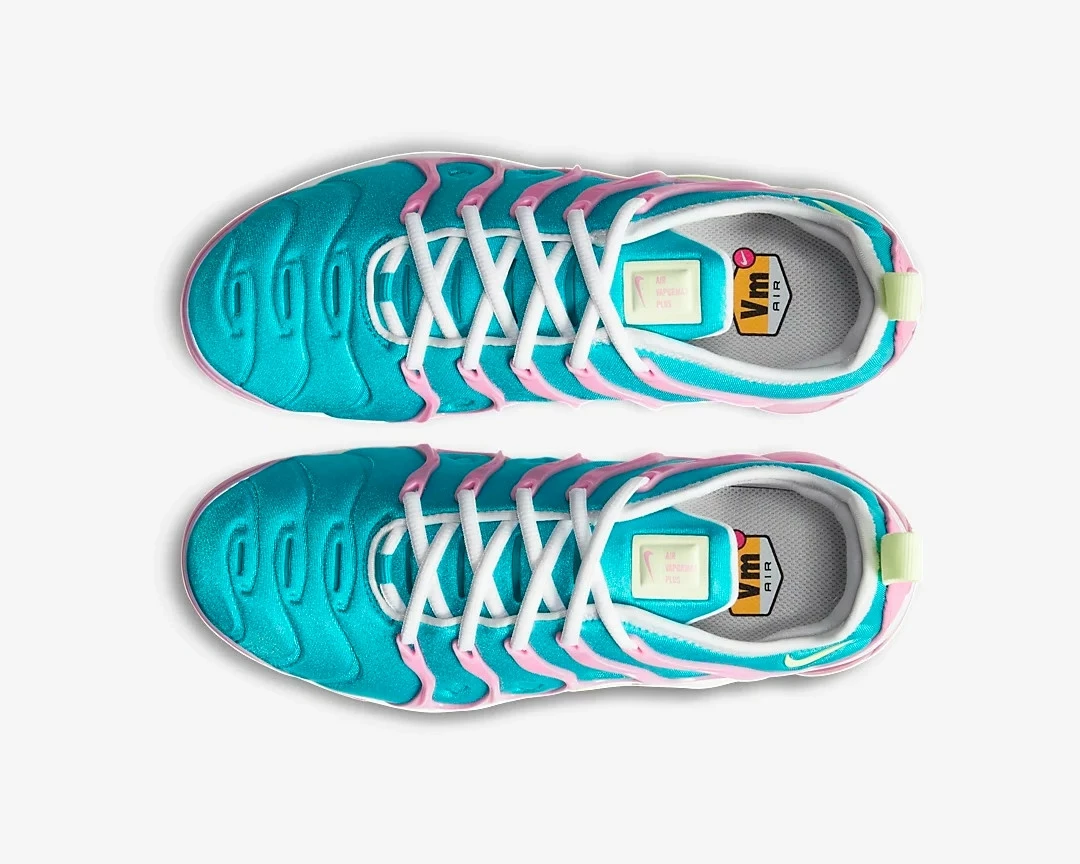 Nike Wmns Air VaporMax Plus Easter White Platinum Tint Oracle Aqua CW7014-100 - Image 3