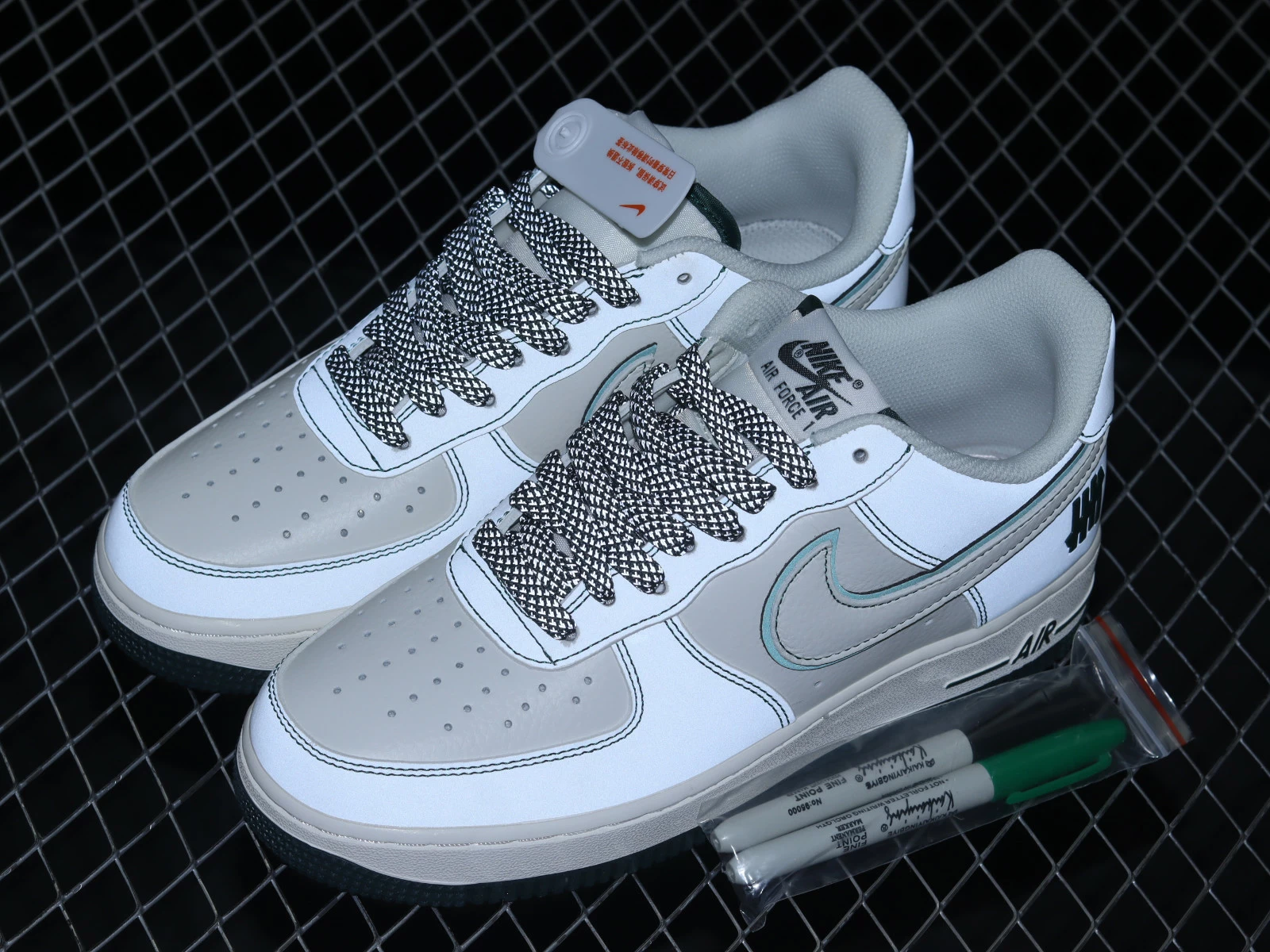 Undefeated X Nike Air Force 1 07 Low White Green UN3699-066 - Image 6