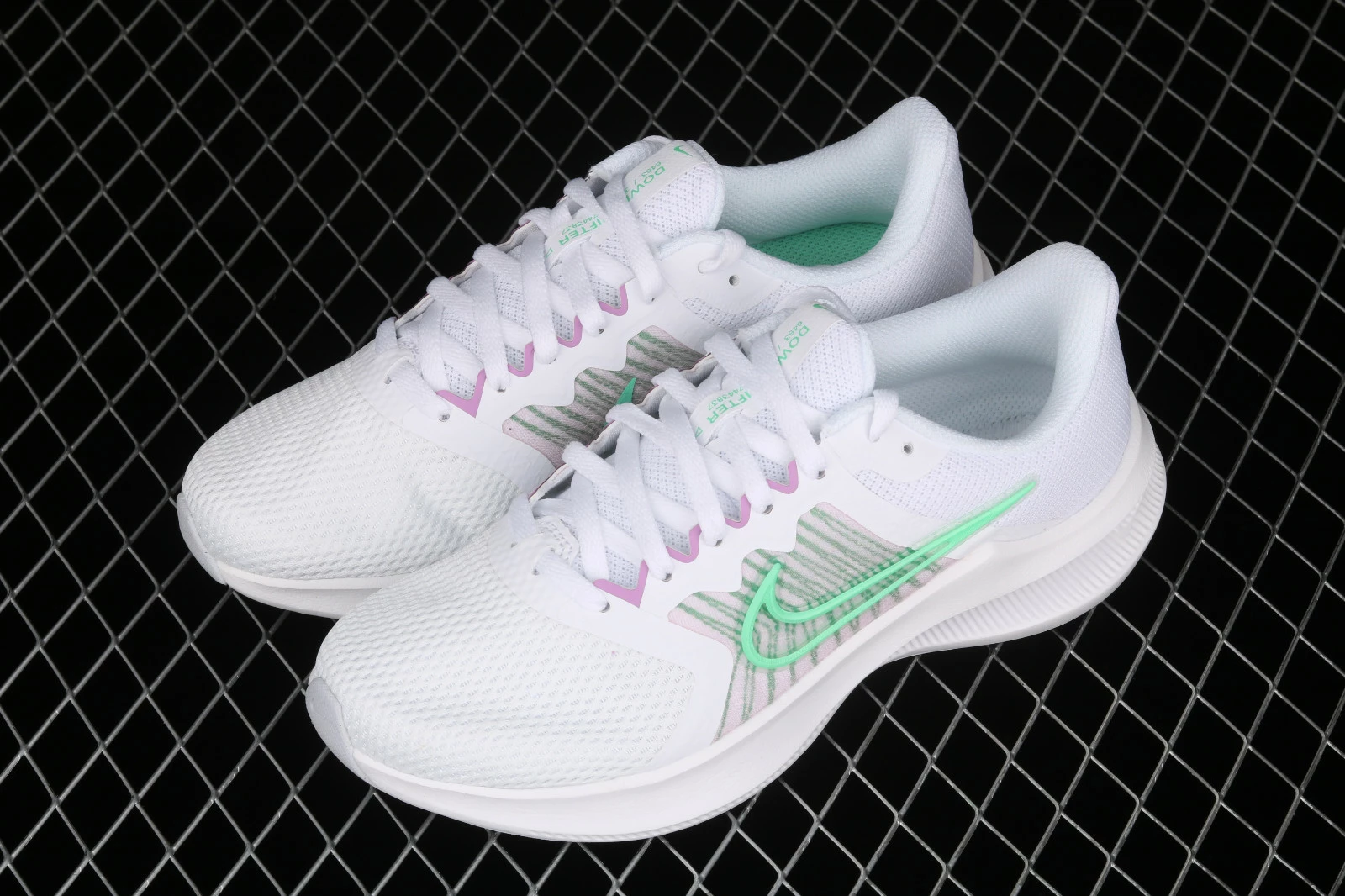 Wmns Nike Downshifter 11 White Green Purple Shoes CW3413-101 - Image 6
